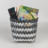 Black and SIlver waves Large Basketry Deco Storage (BDSL0325-010) PS_W