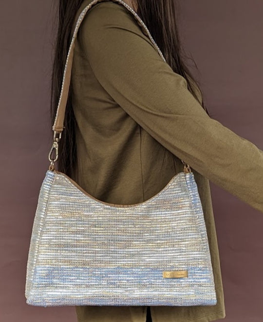 Upcycled Handwoven Baguette Bag (BTB0424-005) PS_W