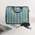 Blue Green Stripes Upcycled Handwoven Laptop Sleeves 14 inches (LSB140225-009) PS_W