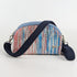 Blue Red Shimmery Upcycled Handwoven Designer Taco Sling (TSL0225-007) PS_W