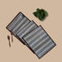 Brown White Striped Upcycled Handwoven Table Runner (TR1224-008) PS_W 