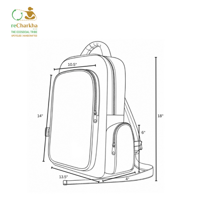 Upcycled Handcrafted Commuter Backpack (CBP0626-005)