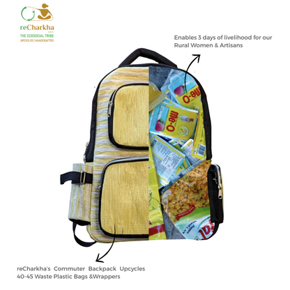Upcycled Handcrafted Commuter Backpack (CBP0626-006) PS_W