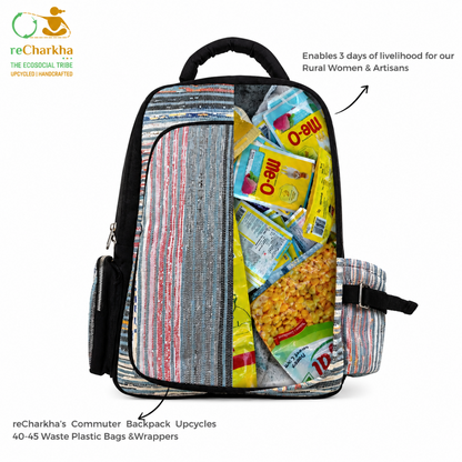 Upcycled Handcrafted Commuter Backpack (CBP0626-005)