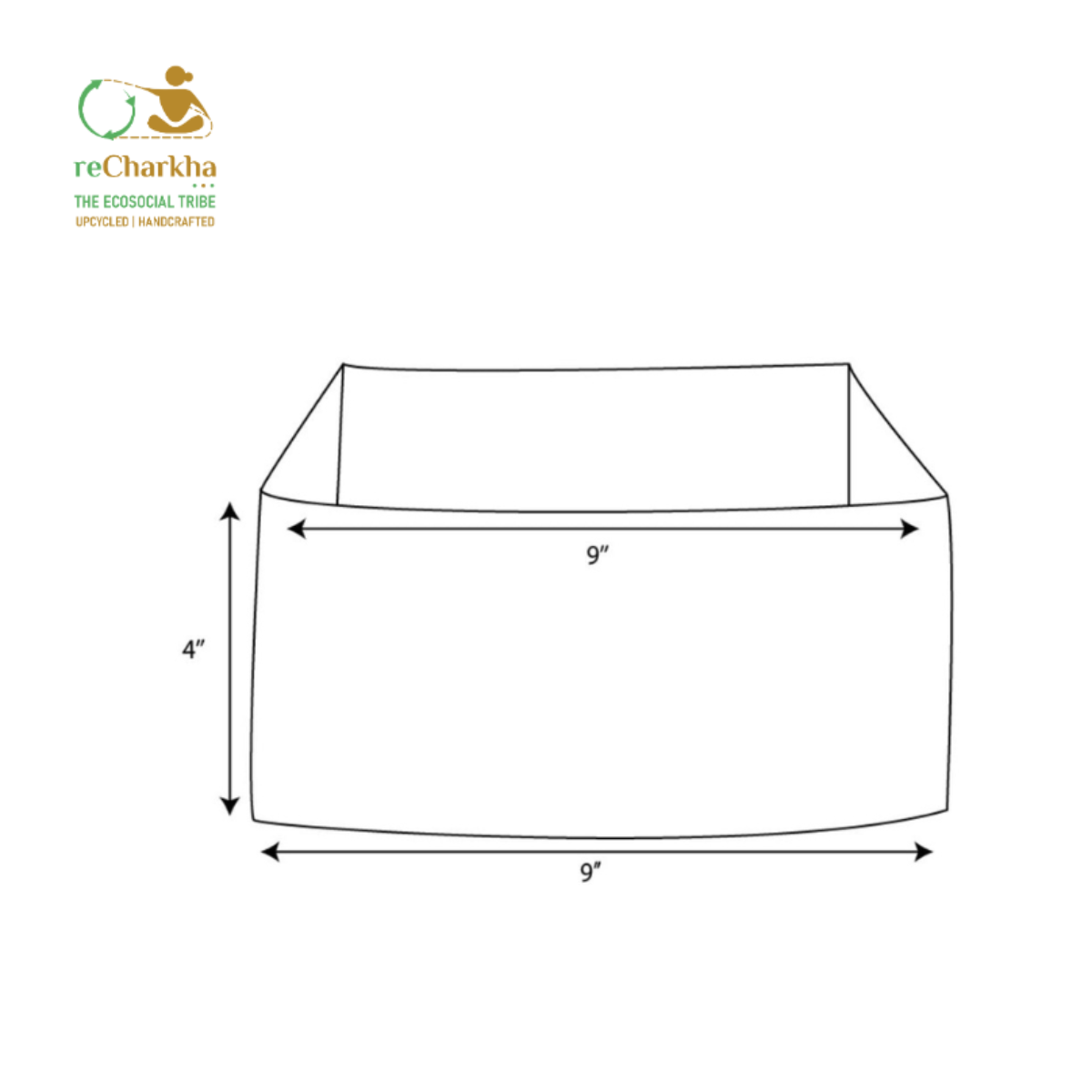 Upcycled Handcrafted Collapsible Storage Basket Small (CSBS0826-005)