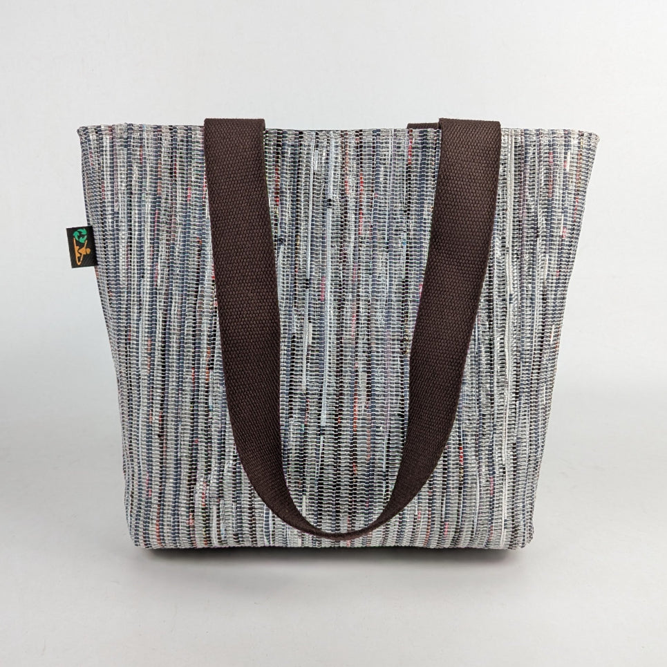 Cassette Tape MIx Upcycled Handwoven Shopper Tote (ST0225-013) PS_W