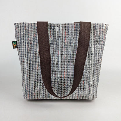 Cassette Tape MIx Upcycled Handwoven Shopper Tote (ST0225-013) PS_W