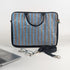 Cassette Tape and Blue Stripes Upcycled Handwoven Laptop Sleeves 14 inches (LSB140225-014) PS_W
