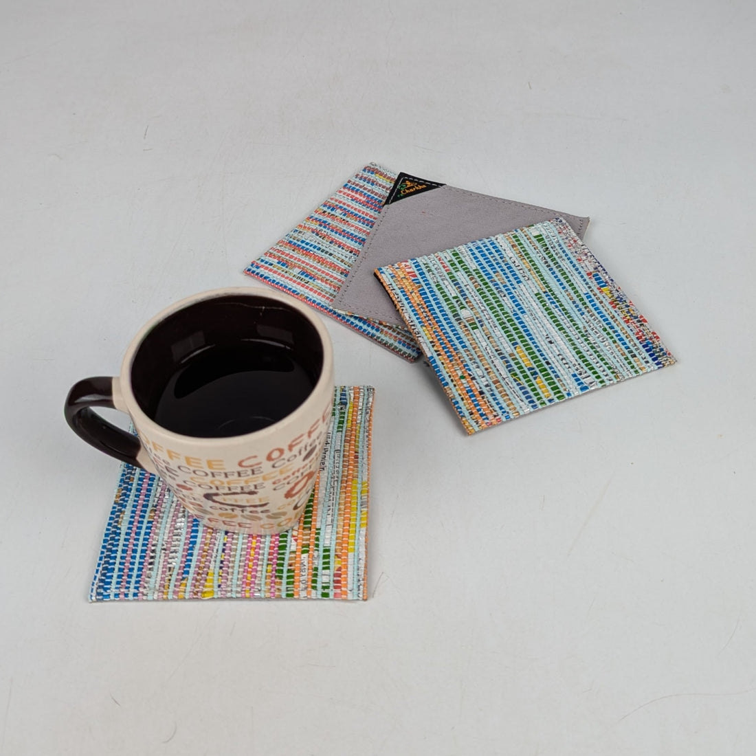 Upcycled Handcrafted Coaster (C0725-029) PS_W