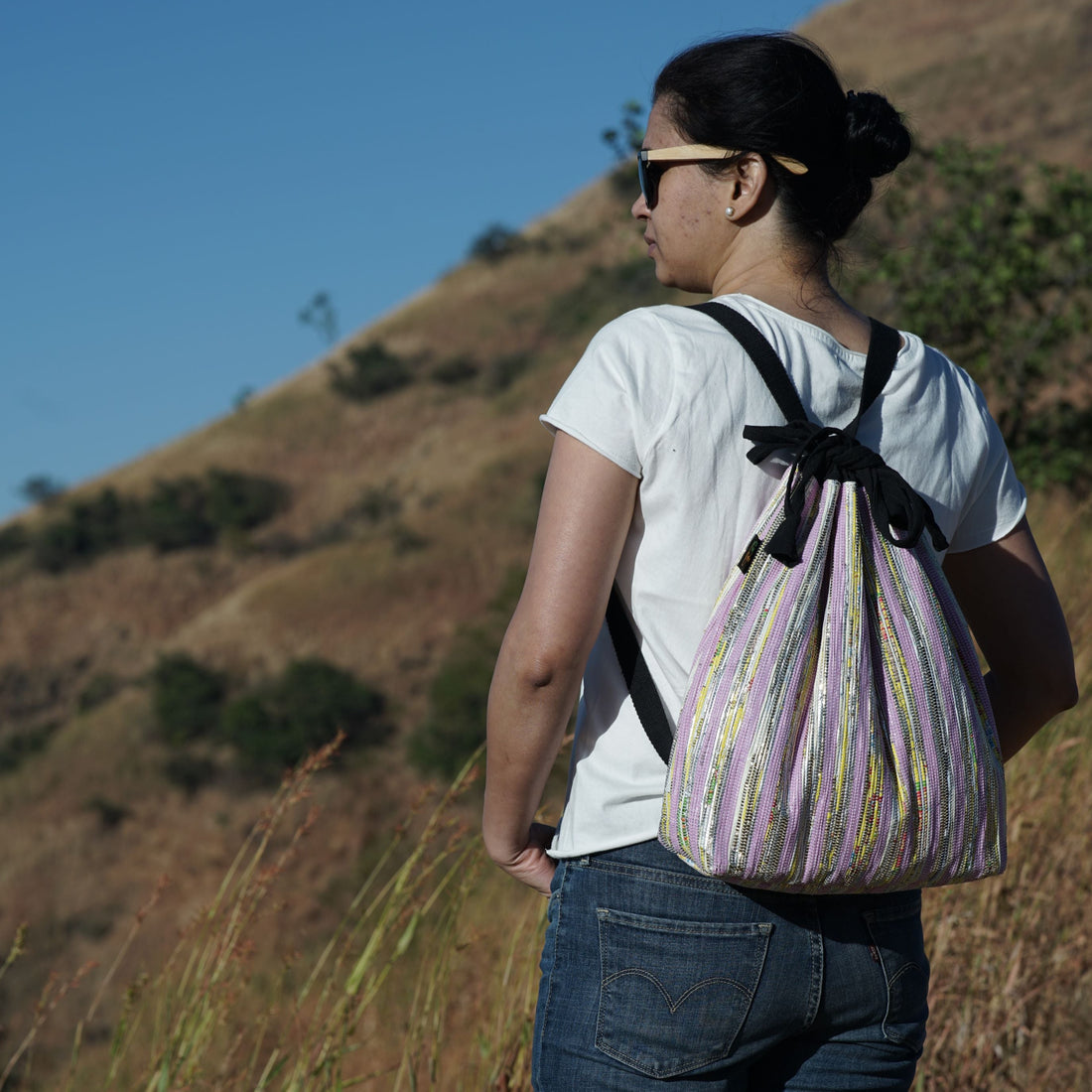 Upcycled Handcrafted Light Backpack (NLBP0525-019) PS_W