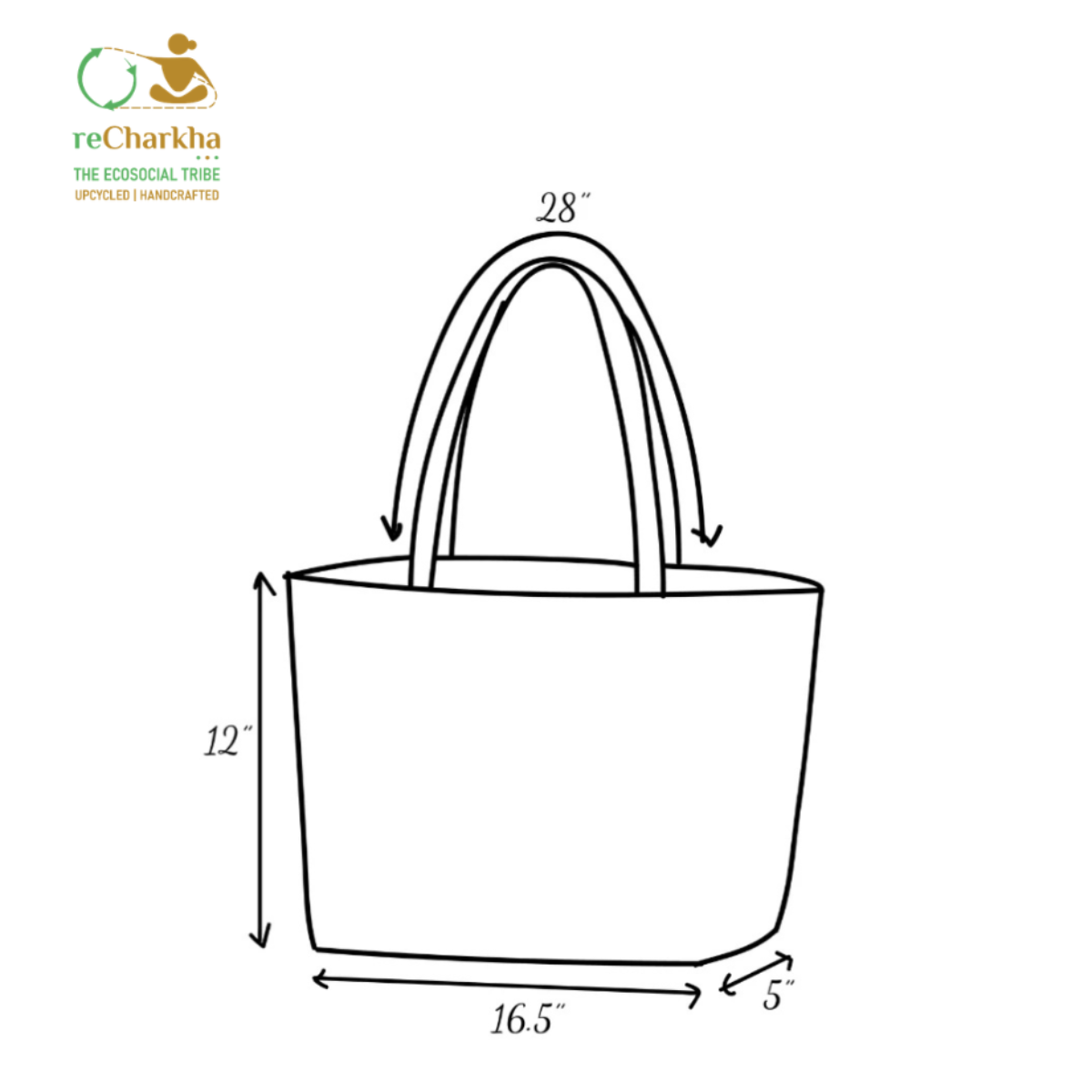 Upcycled Handcrafted Designer Shopper Tote (DST0626-005) PS_W
