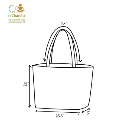 Upcycled Handcrafted Designer Shopper Tote (DST0626-005) PS_W