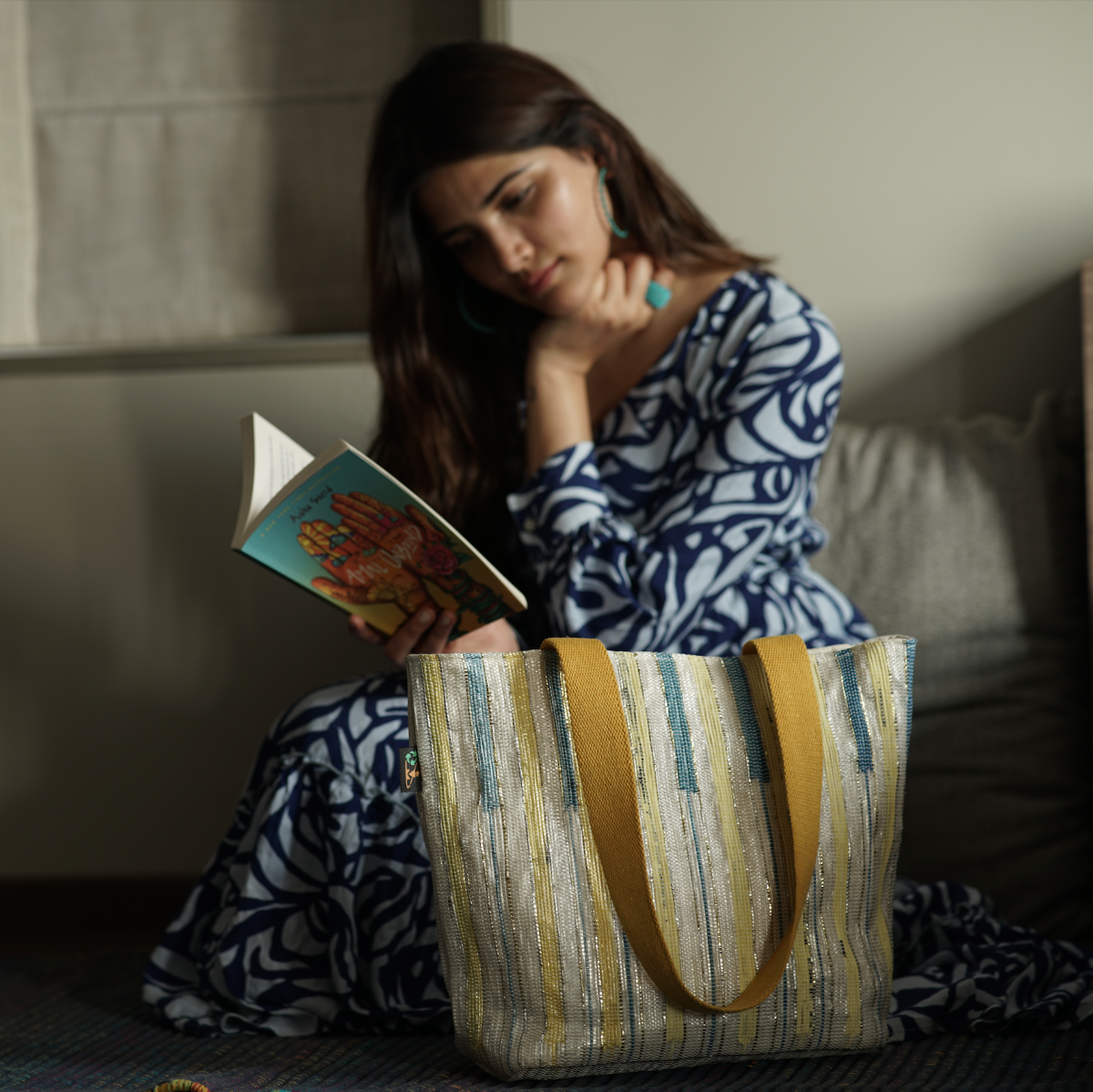 Upcycled Handcrafted Designer Shopper Tote (DST0626-005) PS_W