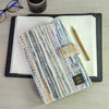 (EDC0224-108) Multicolor Bread Paskets Upcycled Handwoven Executive Diary Cover