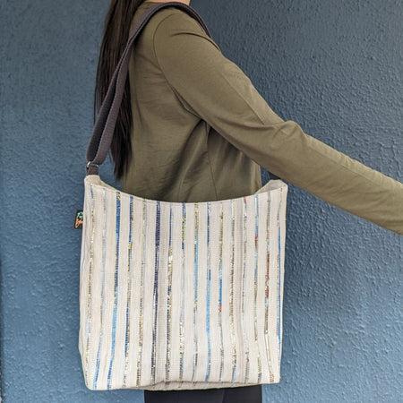 (EJ0324-108) Upcycled Handwoven Eclipse Jhola Tote