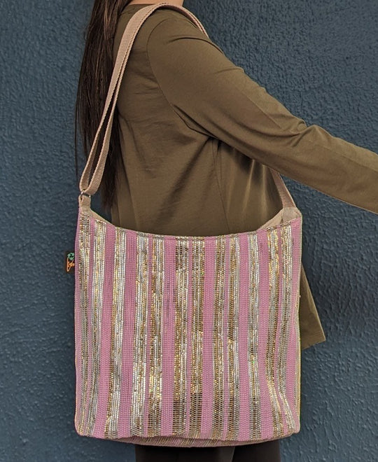 Upcycled Handwoven Eclipse Jhola Tote (EJ0324-113)