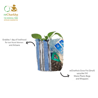 Upcycled Handcrafted Small Grow Pot (GPS0626-005) PS_W