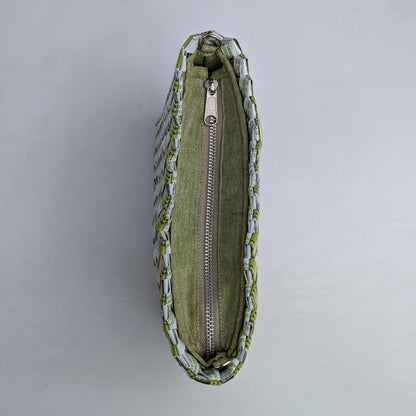 Green White Designer Origami Handcrafted Basketry Sling (NBB1124-017) PS_W