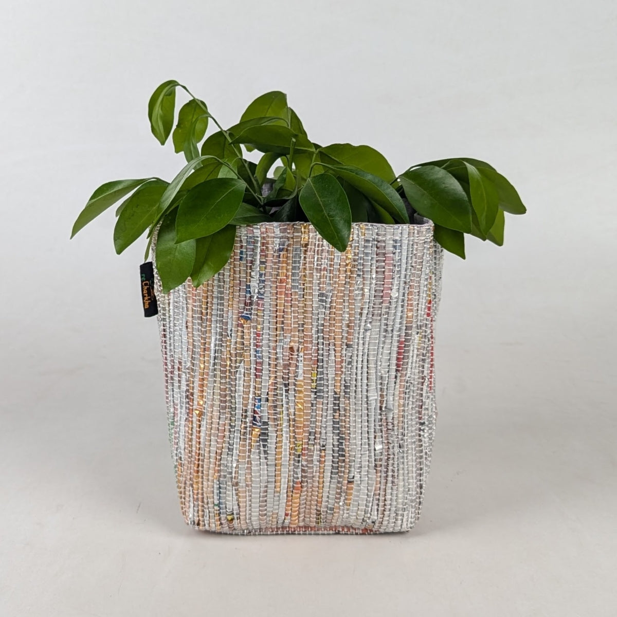Handwoven Upcycled Small Grow Pot (GPS0325-003) PS_W