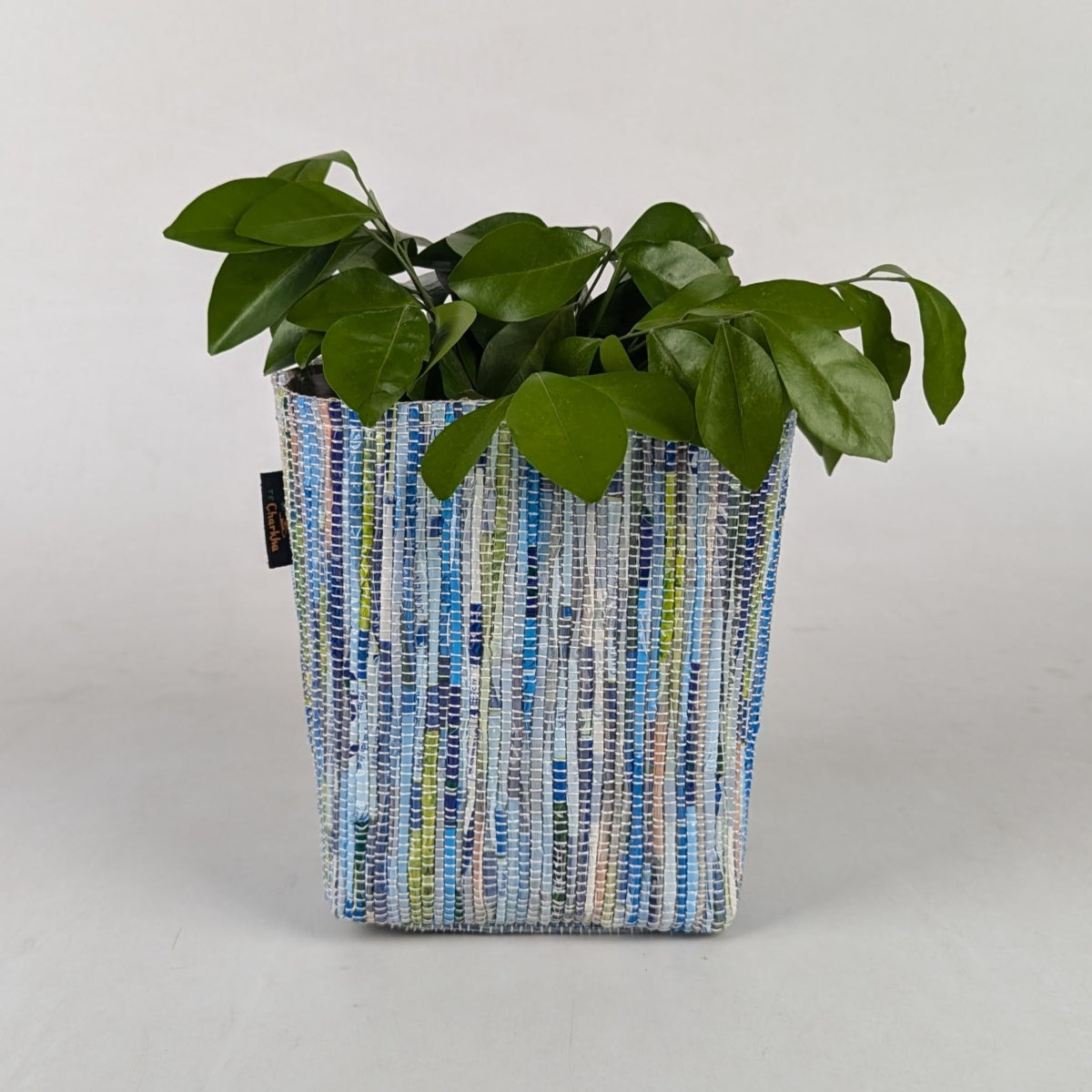 Handwoven Upcycled Small Grow Pot (GPS0325-005) PS_W