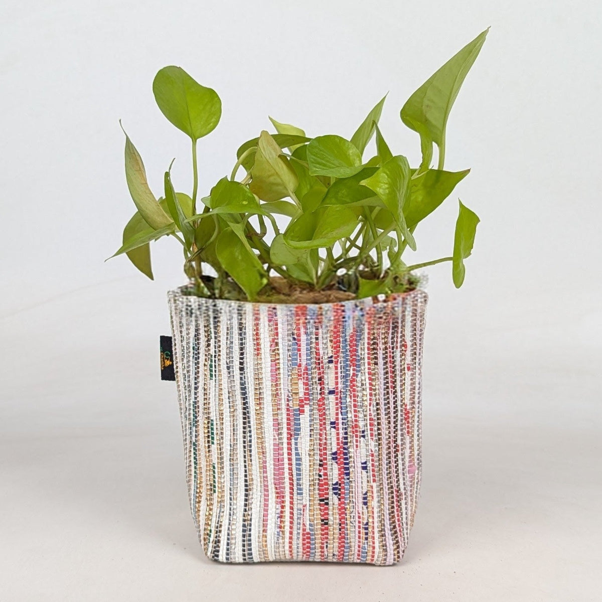 Handwoven Upcycled Small Grow Pot (GPS0526-002) PS_W
