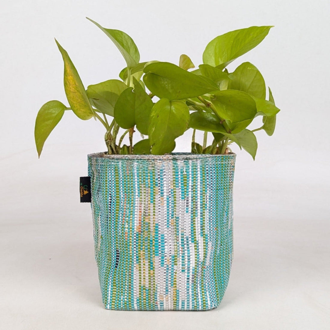 Handwoven Upcycled Small Grow Pot (GPS0526-007) PS_W