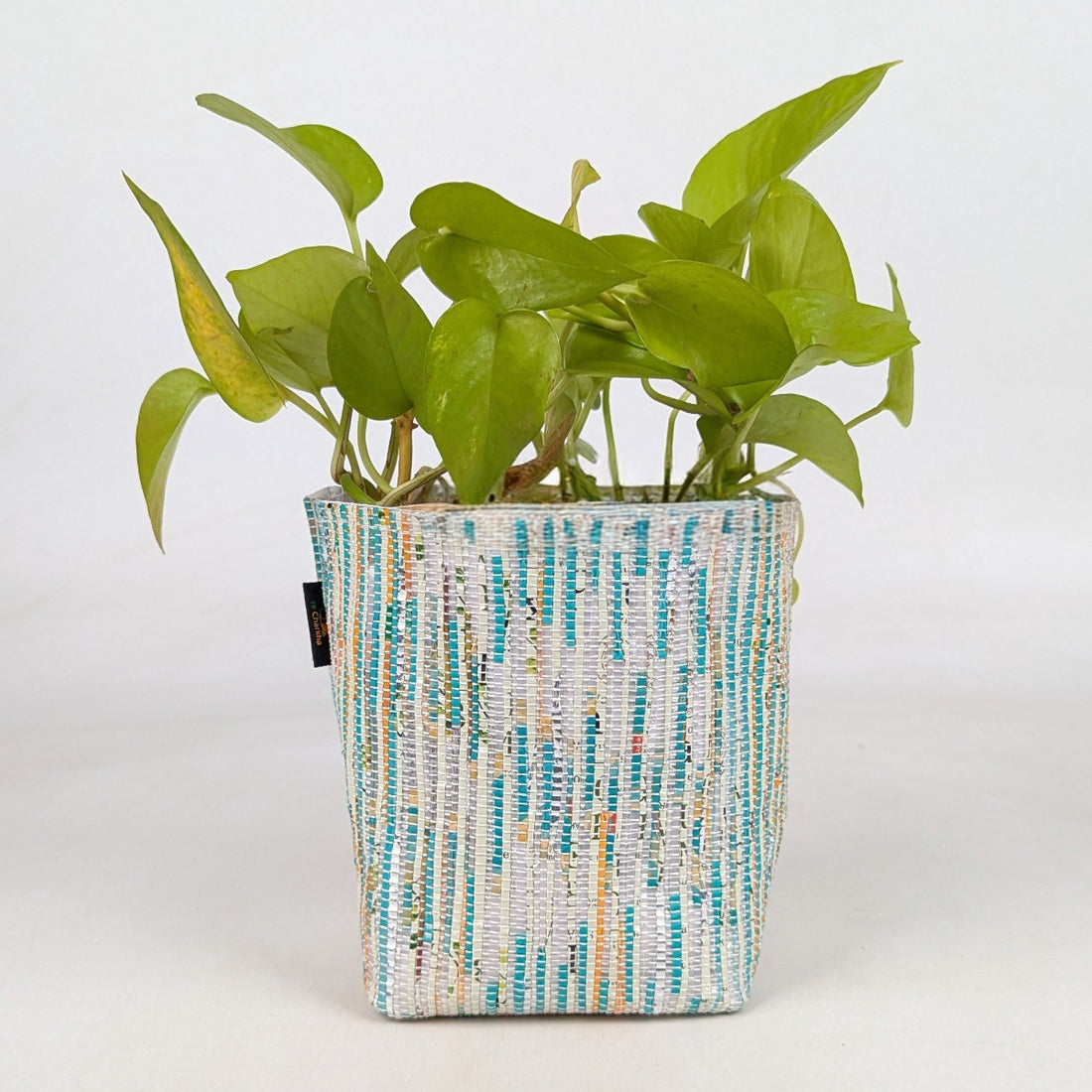 Handwoven Upcycled Small Grow Pot (GPS0526-008) PS_W