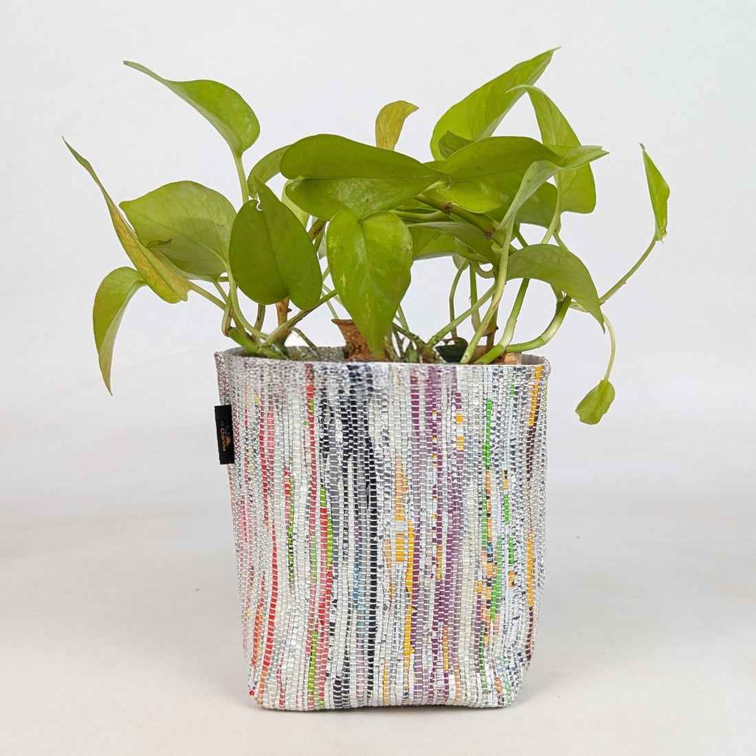 Handwoven Upcycled Small Grow Pot (GPS0526-009) PS_W
