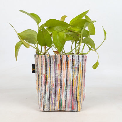 Handwoven Upcycled Small Grow Pot (GPS0526-010) PS_W