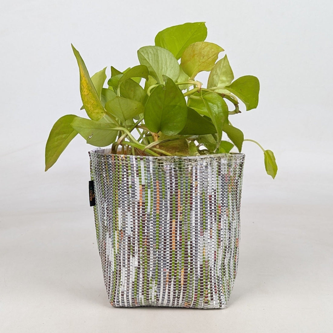 Handwoven Upcycled Small Grow Pot (GPS0526-011) PS_W