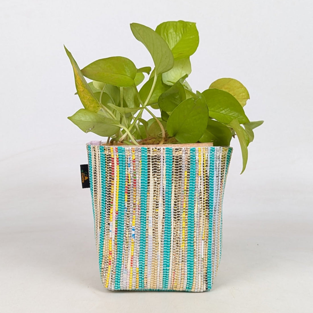 Handwoven Upcycled Small Grow Pot (GPS0526-015) PS_W