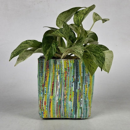 Handwoven Upcycled Small Grow Pot (GPS1125-011) PS_W