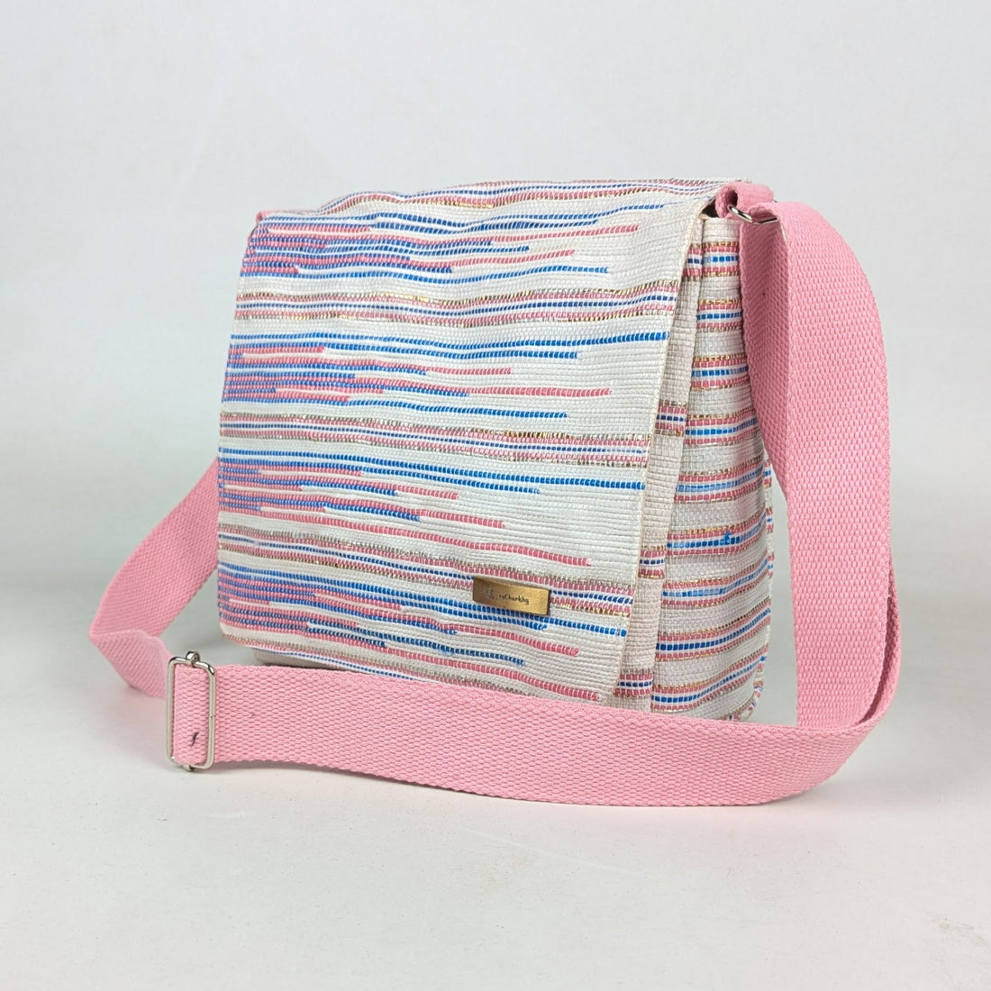 Upcycled Handcrafted Designer Messenger Bag (MBD0326-001) PS_W