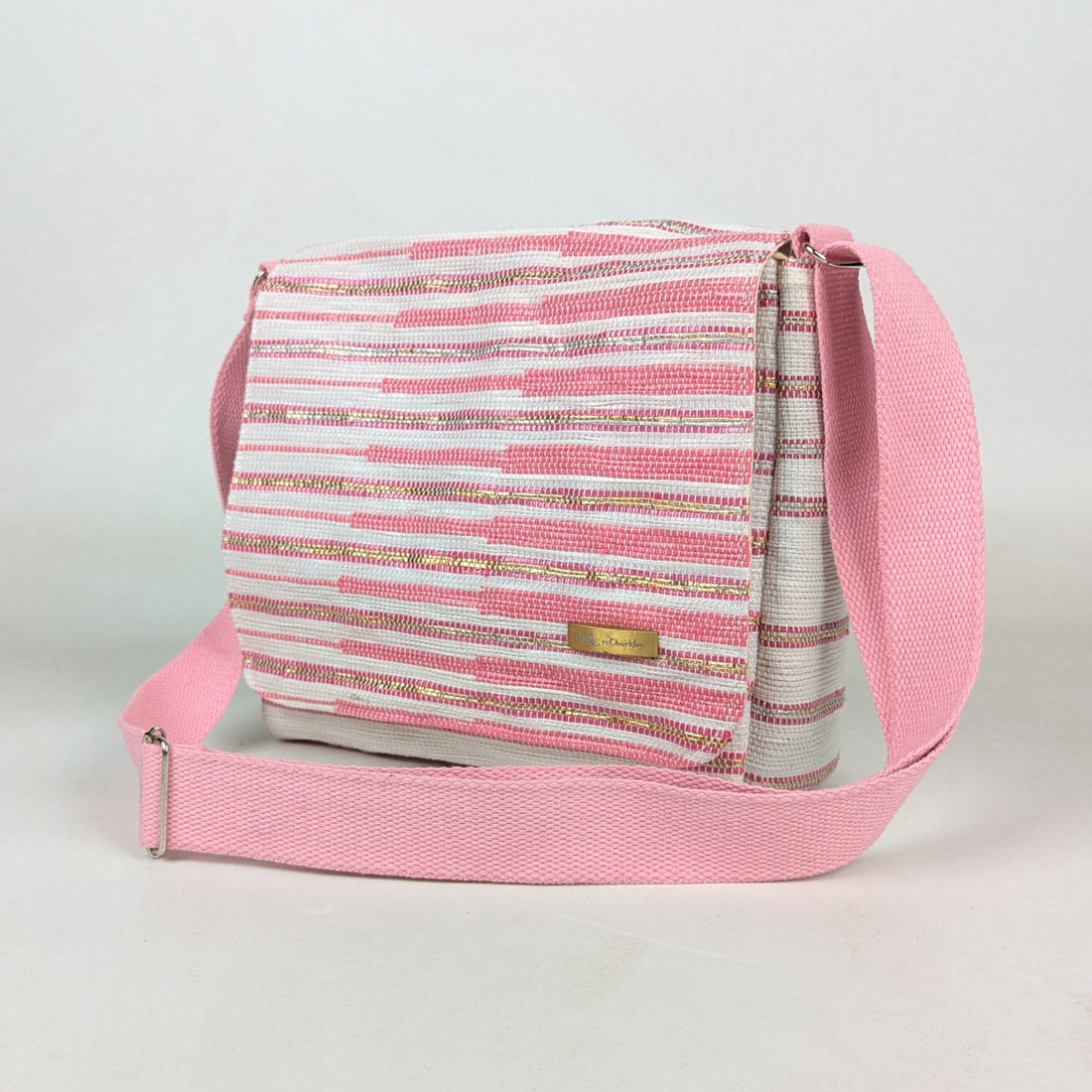 Upcycled Handcrafted Designer Messenger Bag (MBD0326-006) PS_W