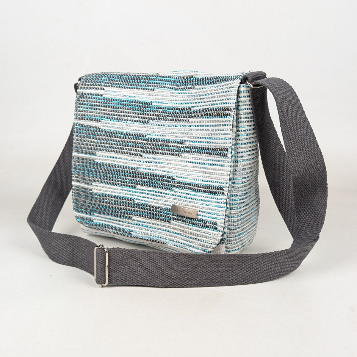 Upcycled Handcrafted Designer Messenger Bag (MBD0326-008) PS_W