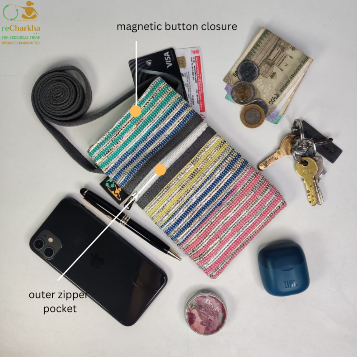 Premium Upcycled Handcrafted Mobile Sling (MSL0626-003) PS_W