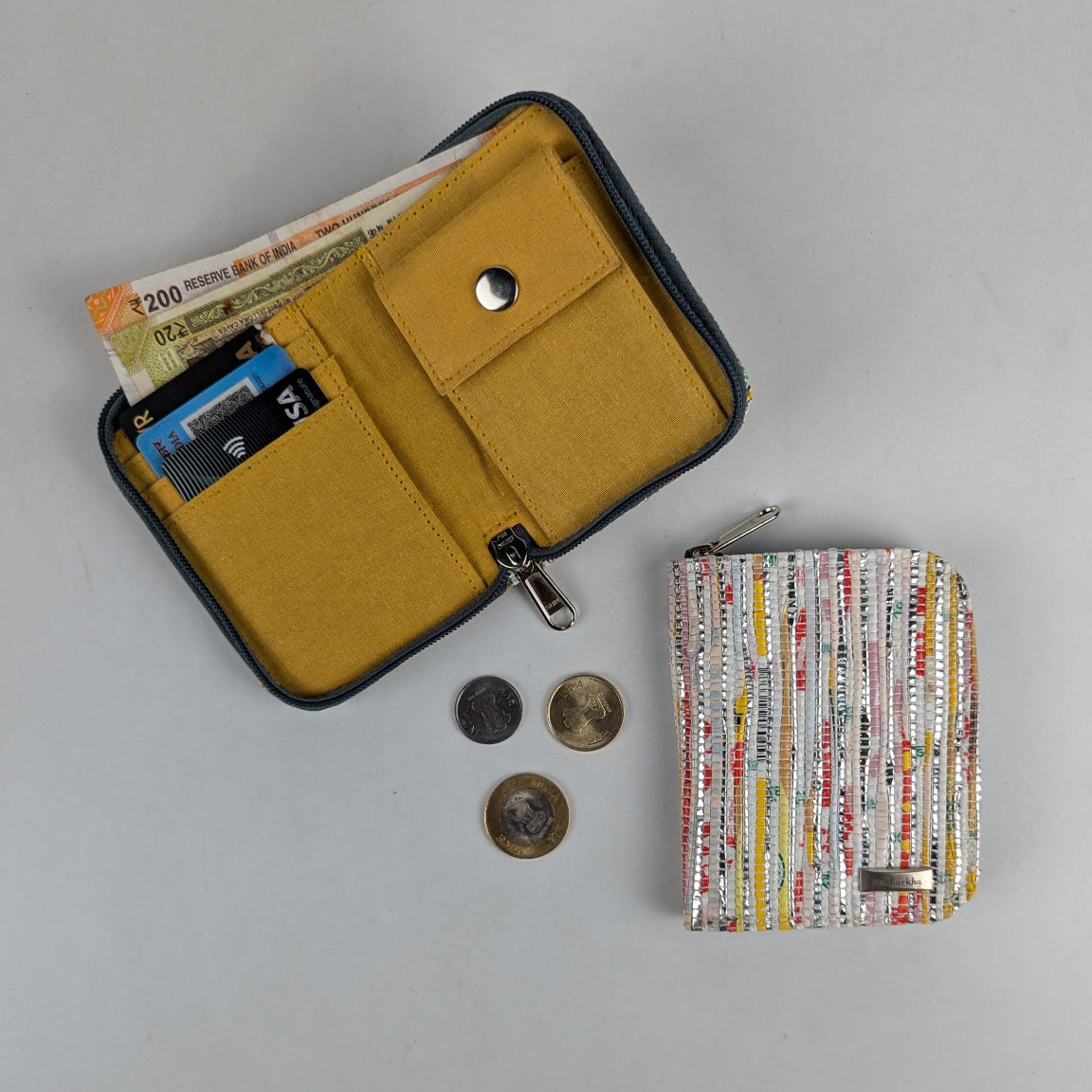 Multi Colour Upcycled Handwoven D Wallet (DW0225-025) PS_W