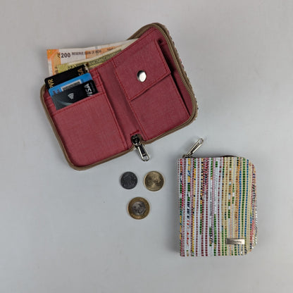 Multi Colour Upcycled Handwoven D Wallet (DW0225-026) PS_W