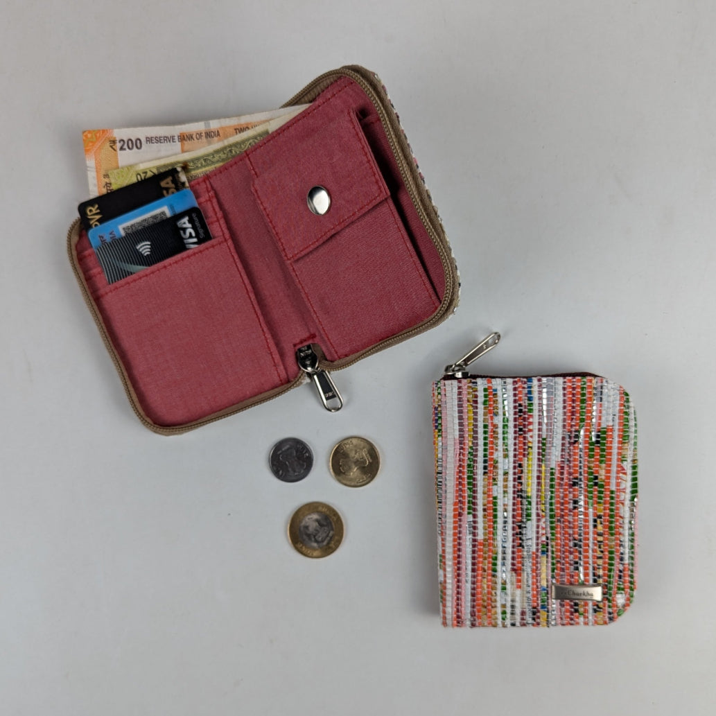 Multi Colour Upcycled Handwoven D Wallet (DW0225-027) PS_W
