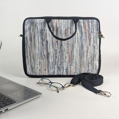 Multi Colour mix Upcycled Handwoven Laptop Sleeves 14 inches (LSB140225-011) PS_W