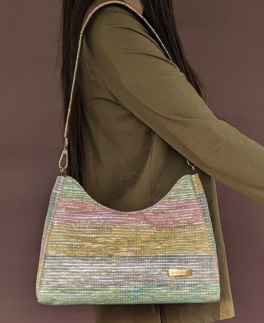 Upcycled Handwoven Baguette Bag (BTB0424-010) MS_W