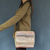 Multicolored Shimmery Waste Plastic Wrappers Upcycled Handwoven Messenger Bag (MB0424-013) PS_W