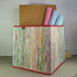 Multicolored Waste Plastic Wrappers Upcycled Handwoven Collapsible Storage Basket Big (CSBB0424-016) PS_W