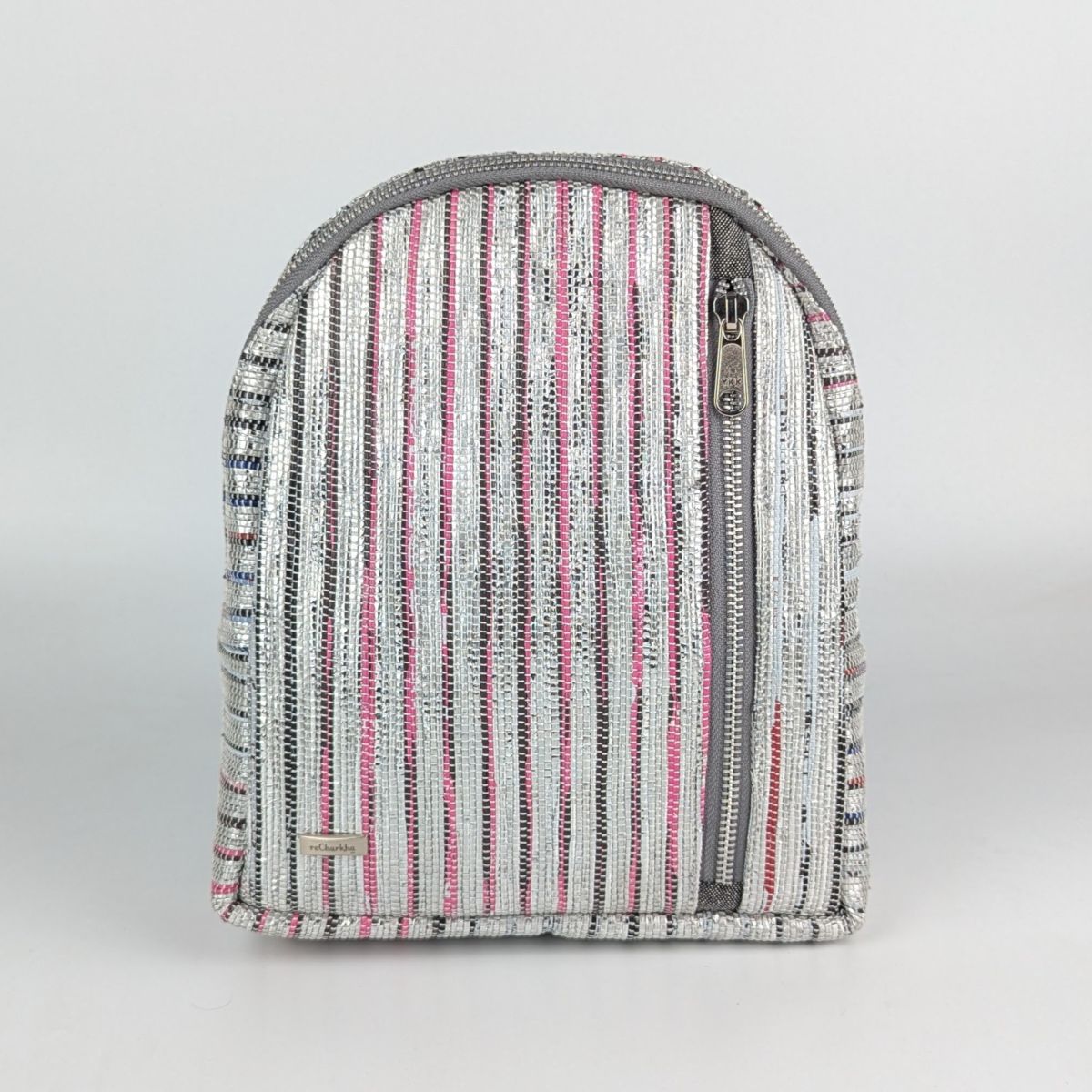Multicolored Shimmery Upcycled Handwoven Bug Pack (BPK0125-007) PS_W