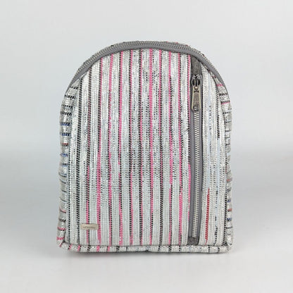 Multicolored Shimmery Upcycled Handwoven Bug Pack (BPK0125-007) PS_W