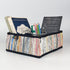 Multicolored Shimmery Upcycled Handwoven Collapsible Storage Basket Small (CSBS0125-001) PS_W
