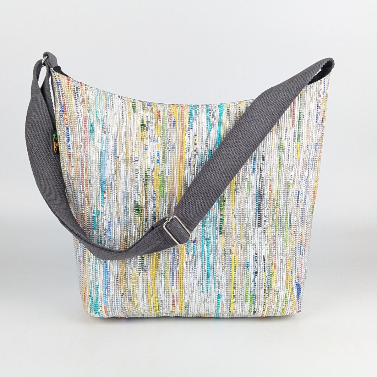 Multicolored Shimmery  Upcycled Handwoven Eclipse Jhola Tote (EJ0125-008) PS_W