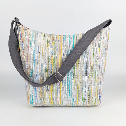 Multicolored Shimmery  Upcycled Handwoven Eclipse Jhola Tote (EJ0125-008) PS_W