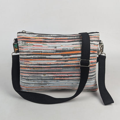 Multicolored Striped Upcycled Handwoven Sling Bag (SI0325-004) PS_W
