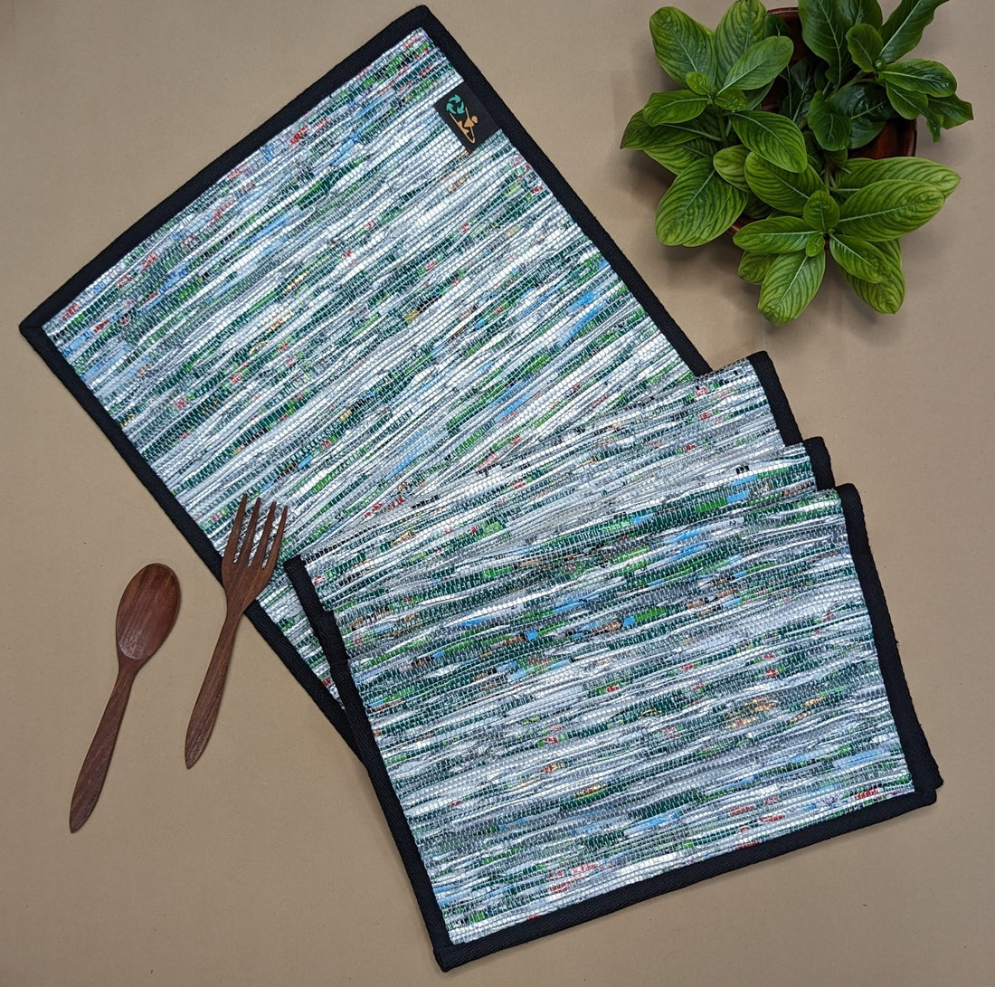 Multicolored Upcycled Handwoven Table Runner (TR0824-001) PS_W